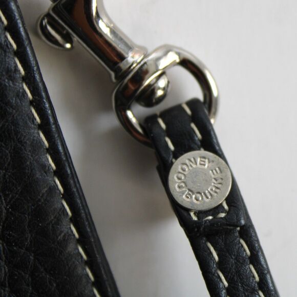 Dooney & Bourke Vintage Black Pebble Leather Zip Case Wristlet Wallet - Picture 3 of 6